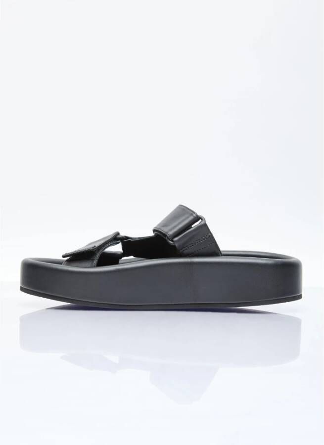 MM6 Maison Margiela Leren Plateau Sandalen Black Heren