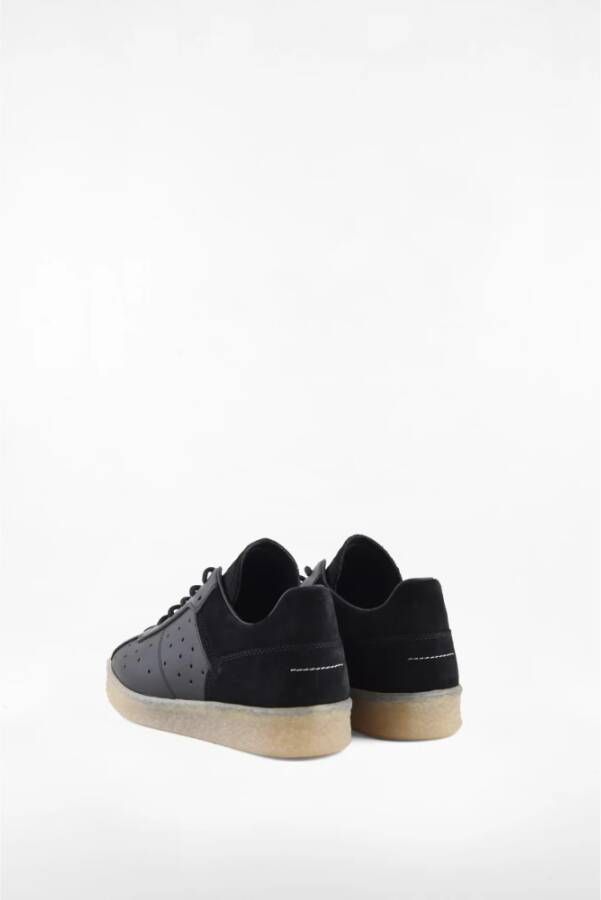 MM6 Maison Margiela Leren Sneakers met Rubberen Zool Black Dames