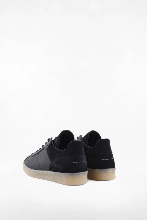 MM6 Maison Margiela Leren Sneakers met Rubberen Zool Black Heren