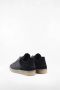 MM6 Maison Margiela Leren Court Sneakers Ronde Neus Vetersluiting Black Heren - Thumbnail 10