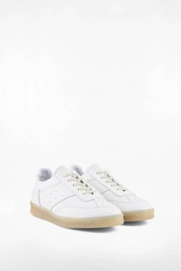 MM6 Maison Margiela Leren Sneakers met Rubberen Zool White Heren