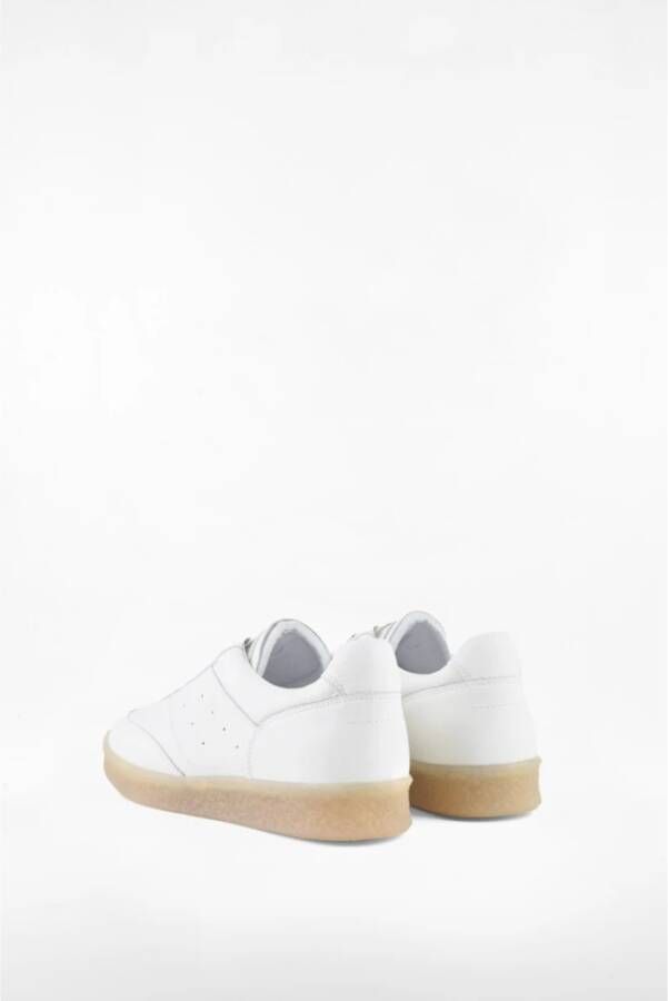 MM6 Maison Margiela Leren Sneakers met Rubberen Zool White Heren