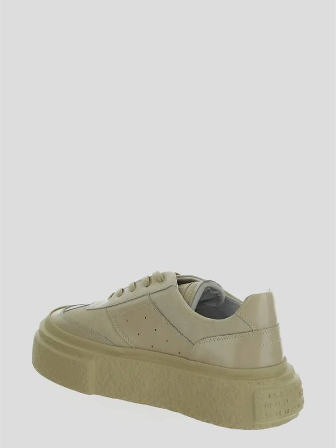 MM6 Maison Margiela Leren Sneakers voor Vrouwen Beige Heren