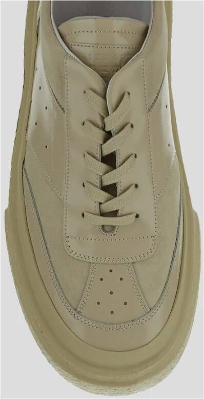 MM6 Maison Margiela Leren Sneakers voor Vrouwen Beige Heren