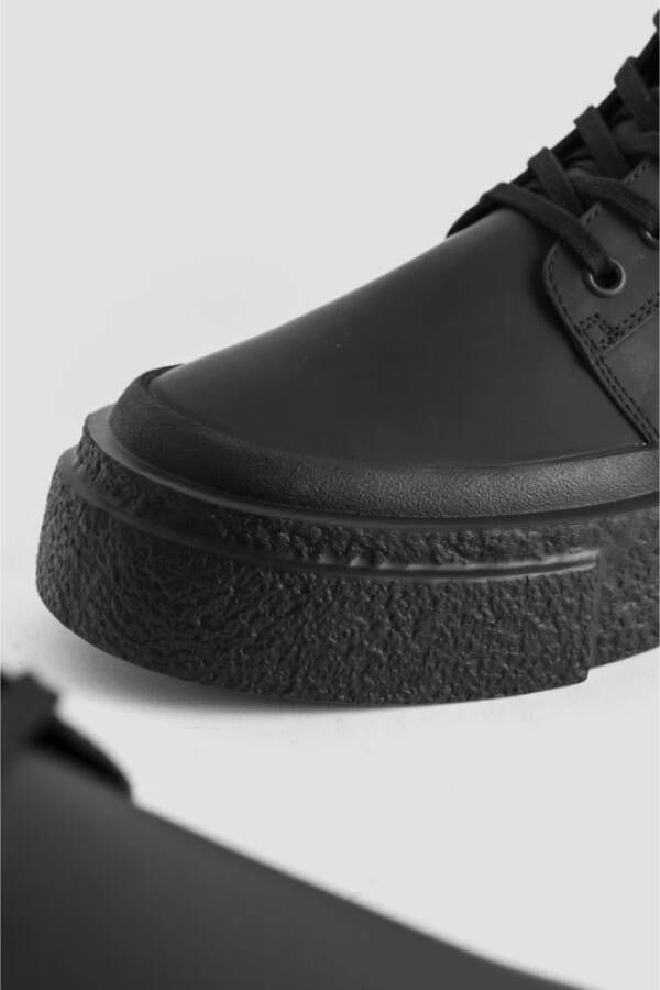 MM6 Maison Margiela Leren Veterschoenen Enkelhoogte Black Dames