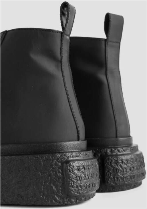 MM6 Maison Margiela Leren Veterschoenen Enkelhoogte Black Dames