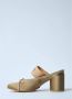 MM6 Maison Margiela Logo Elastische Ballet Muiltjes Hakken Beige Dames - Thumbnail 4