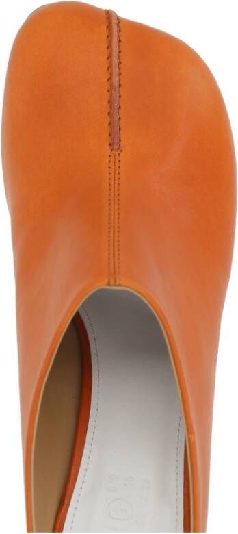 MM6 Maison Margiela Oranje leren muil sandalen Orange Dames