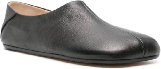 MM6 Maison Margiela Pebble Leather Loafers met Contrasterende Stiksels Black Heren