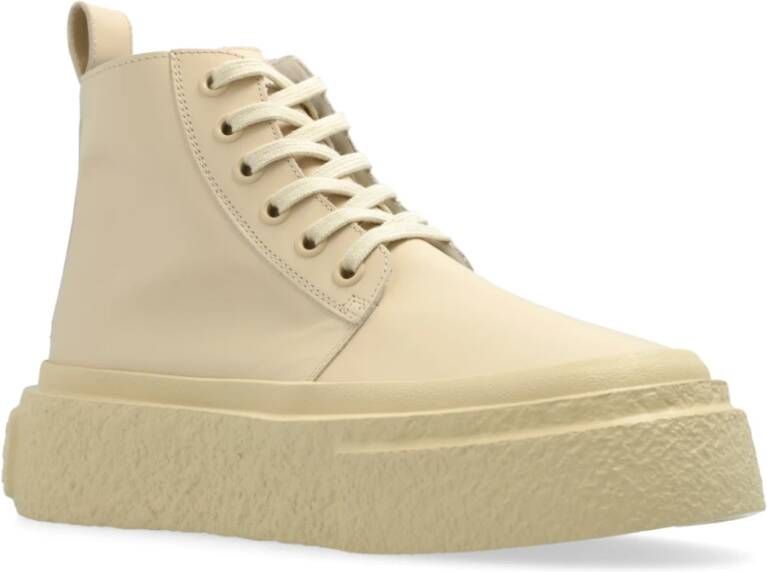 MM6 Maison Margiela Platform Enkellaarzen Beige Dames