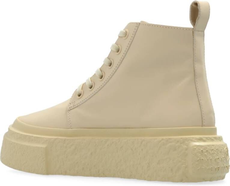 MM6 Maison Margiela Platform Enkellaarzen Beige Dames