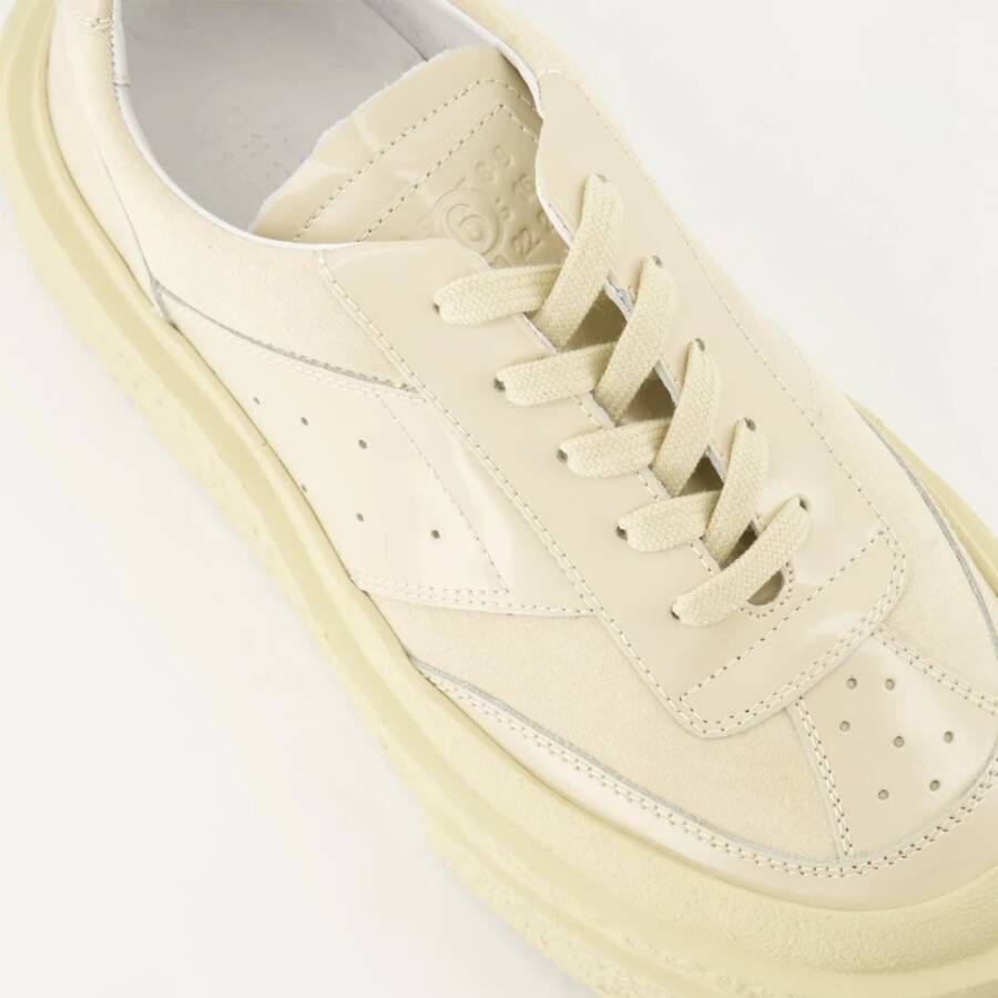 MM6 Maison Margiela Platform sneakers beige leer ronde neus Beige Dames