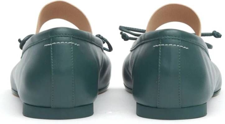 MM6 Maison Margiela Platte schoenen voor vrouwen Green Dames