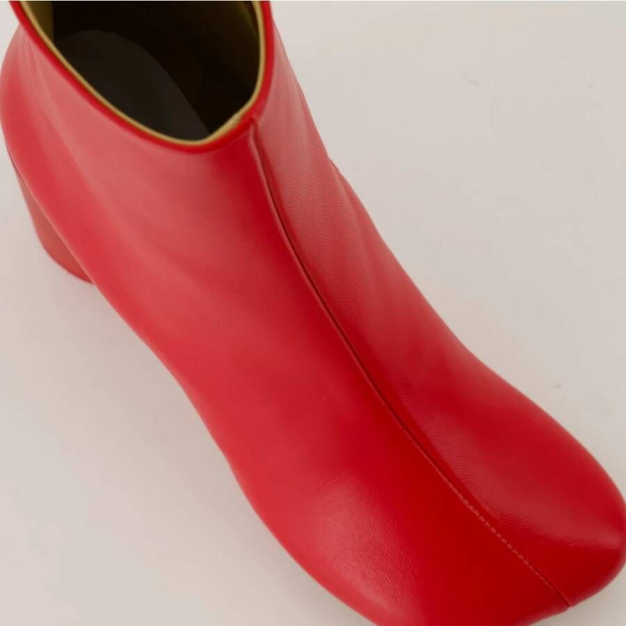 MM6 Maison Margiela Rode Leren Anatomische Laarzen Red Dames