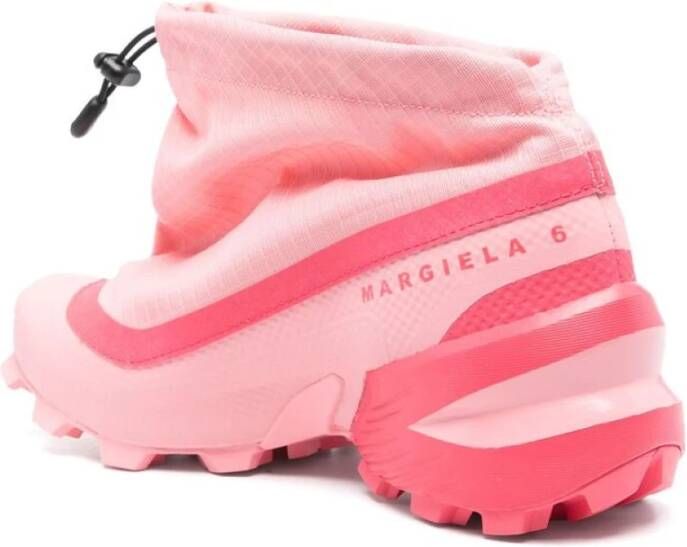 MM6 Maison Margiela Roze Flamingo Sneakers met Koordsluiting Pink Dames