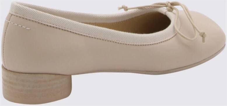 MM6 Maison Margiela Roze Tabi Pumps met Strikdetail Beige Dames