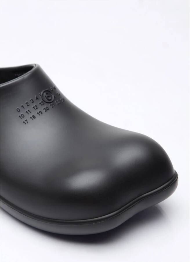 MM6 Maison Margiela Rubber Anatomische Klomp Pantoffels Black Heren