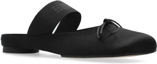 MM6 Maison Margiela Slippers met bedrukt logo Black Dames