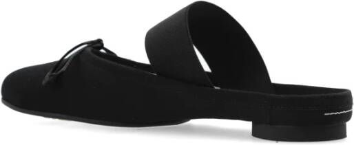 MM6 Maison Margiela Slippers met bedrukt logo Black Dames