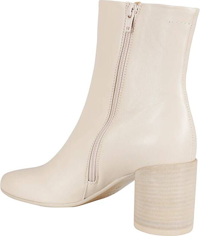 MM6 Maison Margiela Stijlvolle Enkellaars Beige Dames