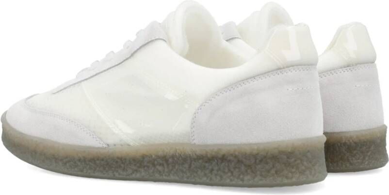 MM6 Maison Margiela Witte Leren en Suède Lage Sneakers White Heren