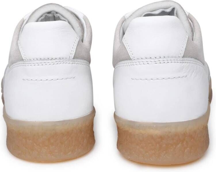 MM6 Maison Margiela Witte leren sneakers met allover gaten White Heren