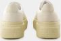 MM6 Maison Margiela Witte Leren Sneakers Ronde Neus Vetersluiting White Heren - Thumbnail 3