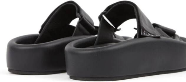 MM6 Maison Margiela Witte Slip-On Plateau Sandalen Black Dames