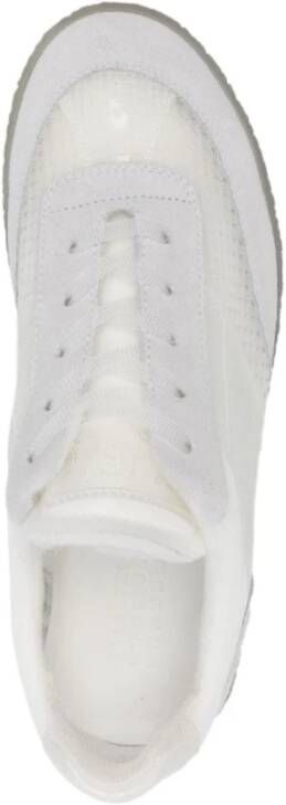 MM6 Maison Margiela Witte Sneakers met Mesh en Suède White Heren