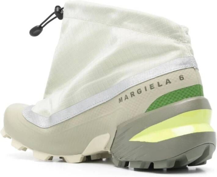 MM6 Maison Margiela Witte Sneakers met Salie Groen Ontwerp White Dames