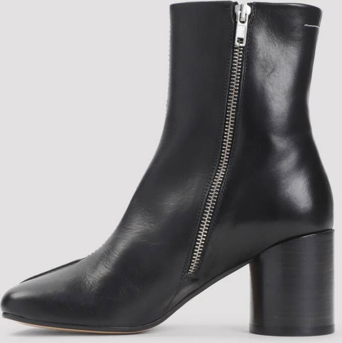 MM6 Maison Margiela Zwarte Enkellaarsjes Verhogen Stijl Black Dames