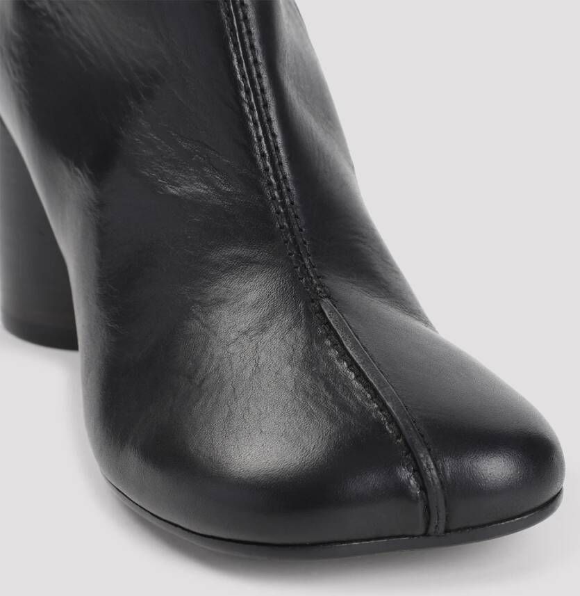 MM6 Maison Margiela Zwarte Enkellaarsjes Verhogen Stijl Black Dames