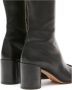 MM6 Maison Margiela Zwarte Leren Hoge Tabi Laarzen Black Dames - Thumbnail 3