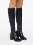 MM6 Maison Margiela Zwarte Leren Hoge Tabi Laarzen Black Dames - Thumbnail 4