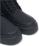 MM6 Maison Margiela Zwarte Leren Sneakers Ronde Neus Black Heren - Thumbnail 8