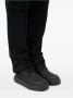 MM6 Maison Margiela Zwarte Leren Sneakers Ronde Neus Black Heren - Thumbnail 9