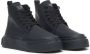 MM6 Maison Margiela Zwarte Leren Sneakers Ronde Neus Black Heren - Thumbnail 10