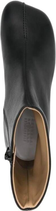 MM6 Maison Margiela Zwarte Leren Zijrits Hakken Black Heren