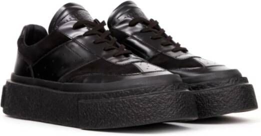 MM6 Maison Margiela Zwarte Patentleren Sneakers Black Heren