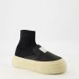 MM6 Maison Margiela Zwarte Sleehak Sok Sneakers Black Dames - Thumbnail 2