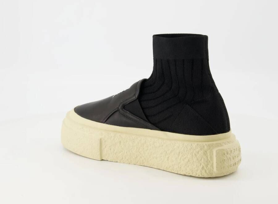 MM6 Maison Margiela Zwarte Sleehak Sok Sneakers Black Dames