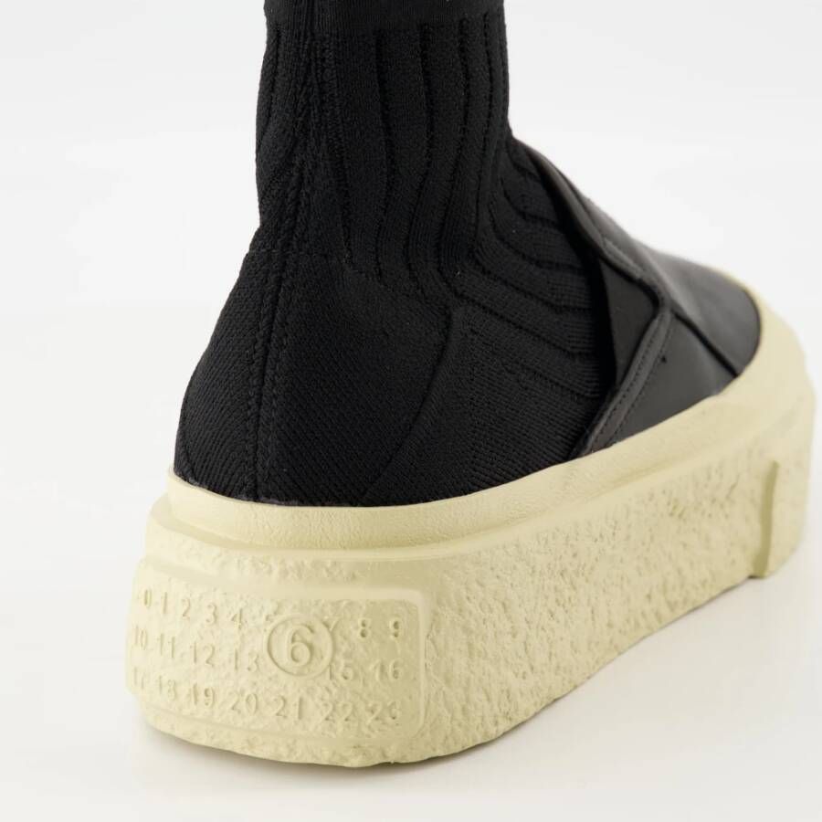 MM6 Maison Margiela Zwarte Sleehak Sok Sneakers Black Dames