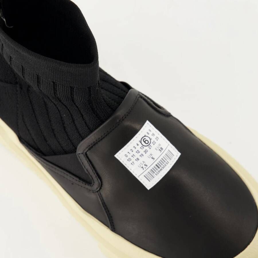 MM6 Maison Margiela Zwarte Sleehak Sok Sneakers Black Dames