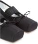 MM6 Maison Margiela Zwarte Veterschoenen met Logo Print Black Dames - Thumbnail 2