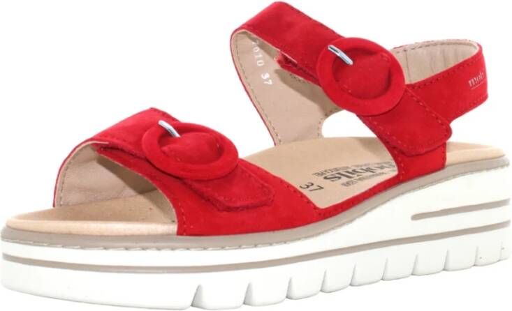 Mobils Stijlvolle Sandalen met Plateauhak Red Dames