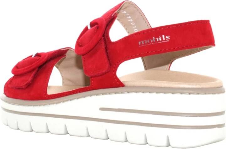 Mobils Stijlvolle Sandalen met Plateauhak Red Dames