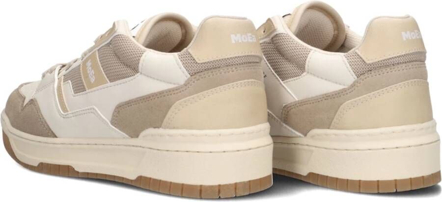 MoEa Beige Leren Sneakers voor Dames Beige Dames