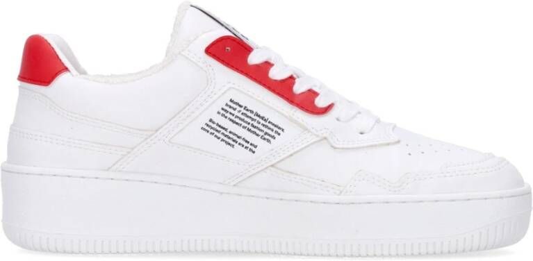 MoEa Eco Lage Appel Sneaker Rood Wit White Heren