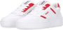 MoEa Eco Lage Appel Sneaker Rood Wit White Heren - Thumbnail 5