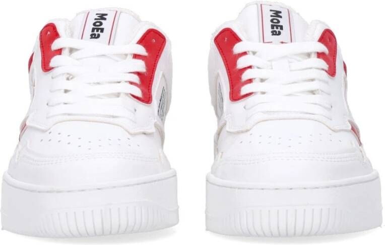 MoEa Eco Lage Appel Sneaker Rood Wit White Heren